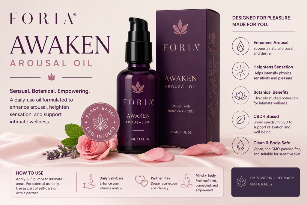 Foria Awaken Arousal Oil: Benefits, Ingredients, and How It Works (2026 Guide)